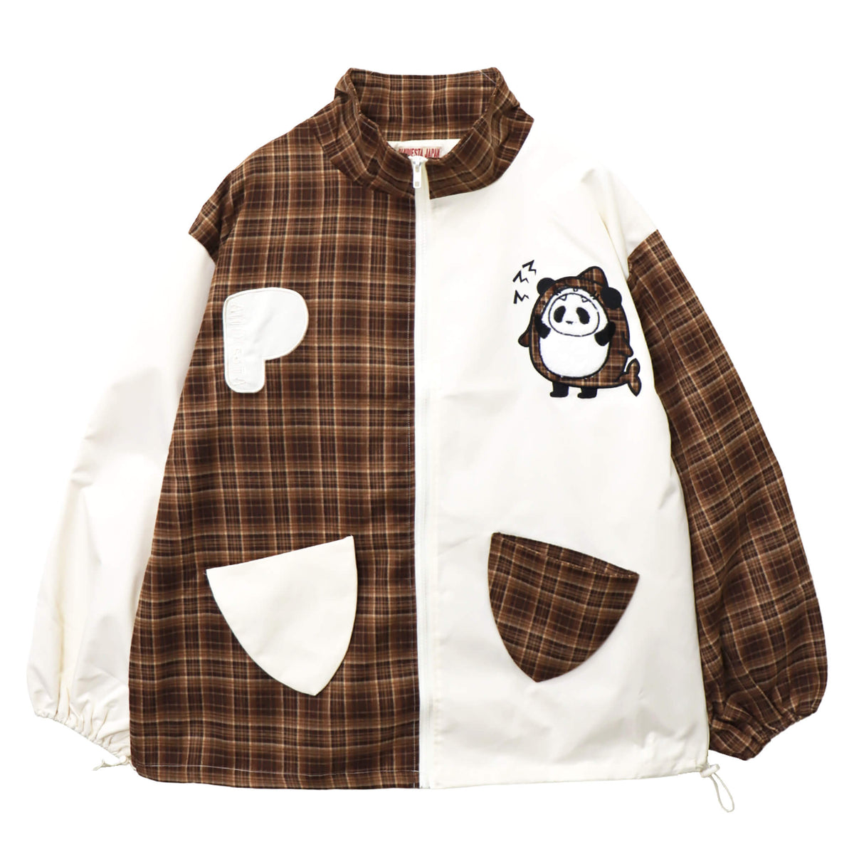 ジャコバン派 2枚セット PANDIESTA コート ジャケット サメパンダチェック切替シャカシャカ