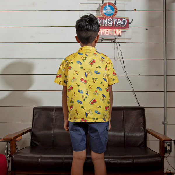 ＜KIDS＞RSC GO SURFING ALOHA SHIRTS【24853225】