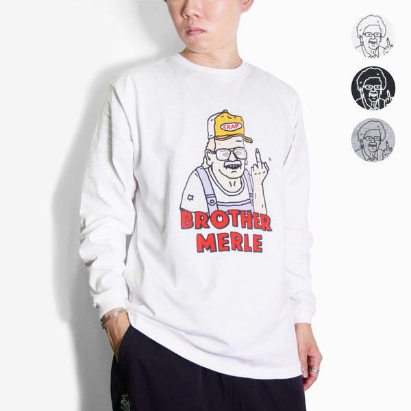 RSC×BROTHER MERLE / F〇CK おじいちゃん LS T-SHIRT【25953229】