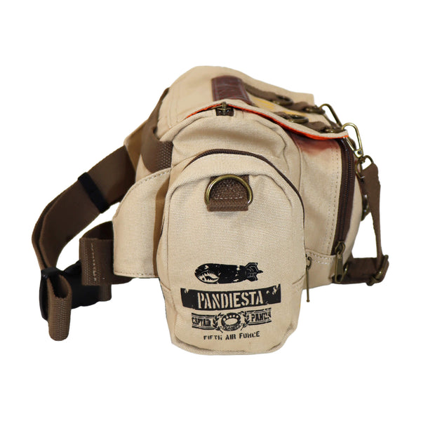 熊猫謹製 ミリタリー ドラム型 ウエストバッグ（595901 MENS/WOMENS)