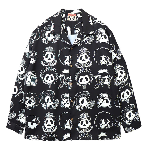 PANDIESTA ROCK STAR PANDA 総柄 オープンシャツ(595320 MENS)