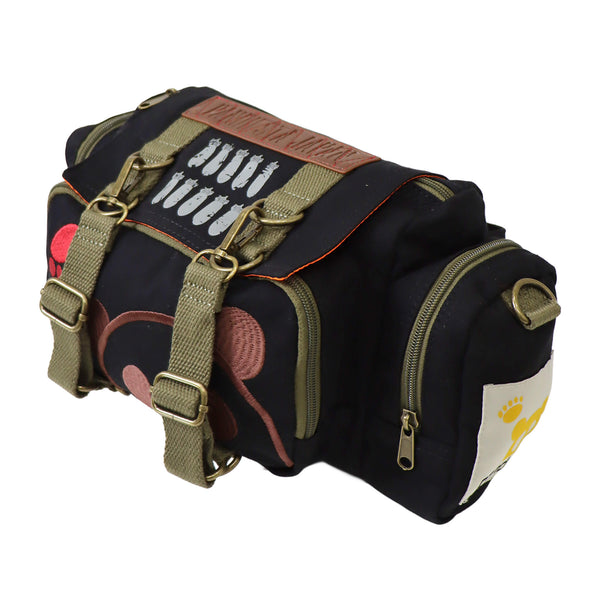 熊猫謹製 ミリタリー ドラム型 ウエストバッグ（595901 MENS/WOMENS)