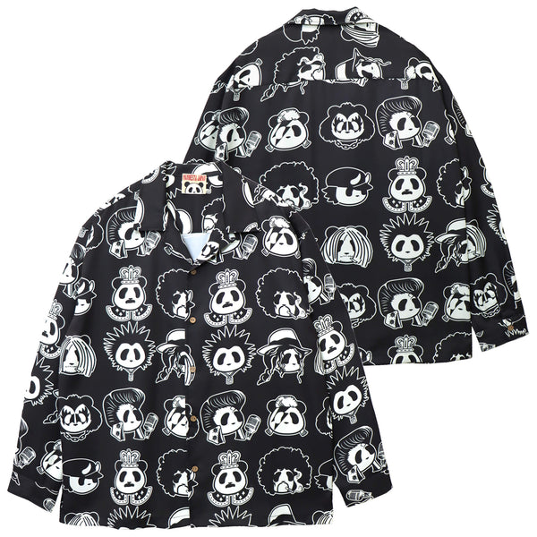 PANDIESTA ROCK STAR PANDA 総柄 オープンシャツ(595320 MENS)