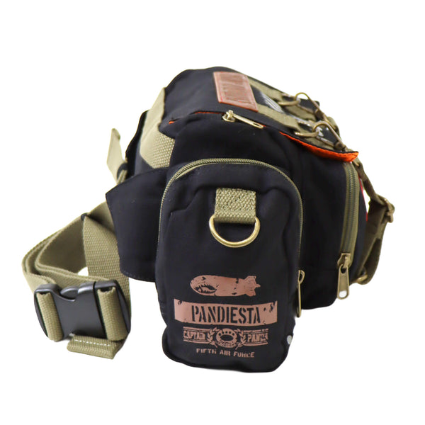 熊猫謹製 ミリタリー ドラム型 ウエストバッグ（595901 MENS/WOMENS)