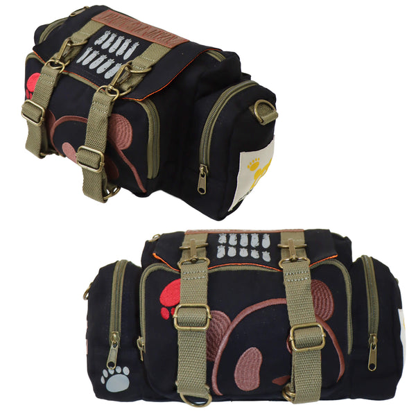 熊猫謹製 ミリタリー ドラム型 ウエストバッグ（595901 MENS/WOMENS)