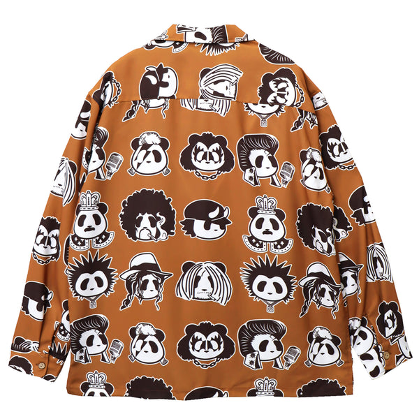 PANDIESTA ROCK STAR PANDA 総柄 オープンシャツ(595320 MENS)