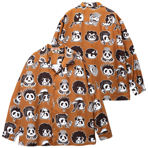 PANDIESTA ROCK STAR PANDA 総柄 オープンシャツ(595320 MENS)