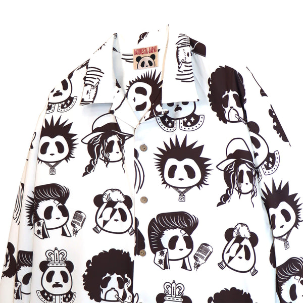 PANDIESTA ROCK STAR PANDA 総柄 オープンシャツ(595320 MENS)