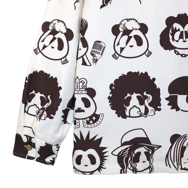 PANDIESTA ROCK STAR PANDA 総柄 オープンシャツ(595320 MENS)