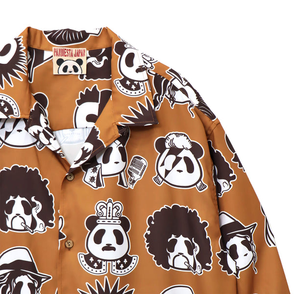 PANDIESTA ROCK STAR PANDA 総柄 オープンシャツ(595320 MENS)