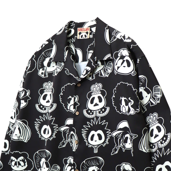 PANDIESTA ROCK STAR PANDA 総柄 オープンシャツ(595320 MENS)