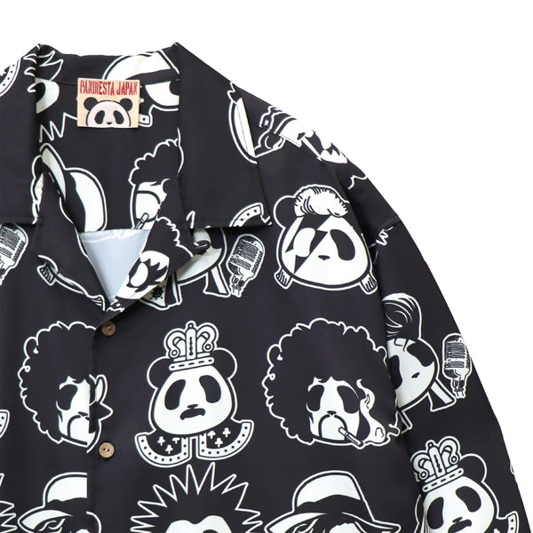PANDIESTA ROCK STAR PANDA 総柄 オープンシャツ(595320 MENS)