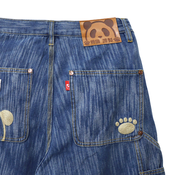 熊猫謹製 ウェーブ ジャガード ダブルニー ぺインター パンツ(595651 MENS)