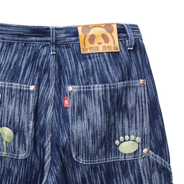 熊猫謹製 ウェーブ ジャガード ダブルニー ぺインター パンツ(595651 MENS)