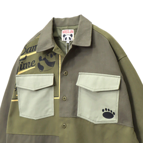 PANDIESTA シンメトリー 切替 リメイク ワイド カバーオール セットアップ可能(595957 MENS/WOMENS)