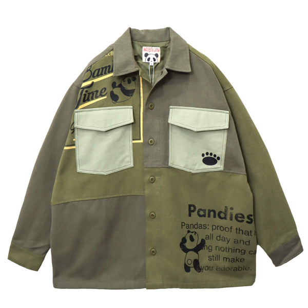 PANDIESTA シンメトリー 切替 リメイク ワイド カバーオール セットアップ可能(595957 MENS/WOMENS)