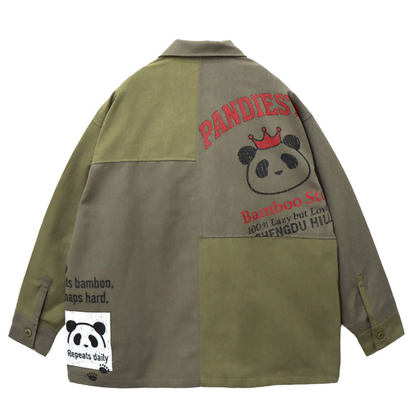 PANDIESTA シンメトリー 切替 リメイク ワイド カバーオール セットアップ可能(595957 MENS/WOMENS)