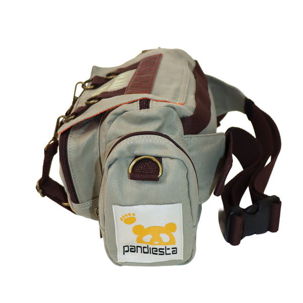 熊猫謹製 ミリタリー ドラム型 ウエストバッグ（595901 MENS/WOMENS)