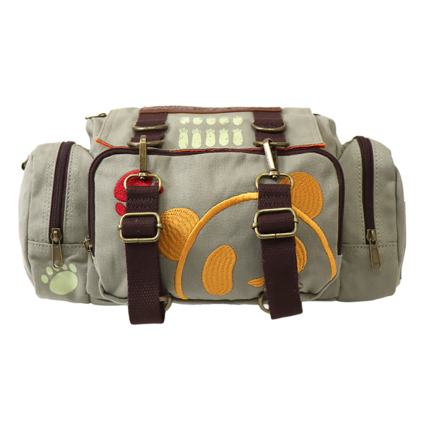 熊猫謹製 ミリタリー ドラム型 ウエストバッグ（595901 MENS/WOMENS)