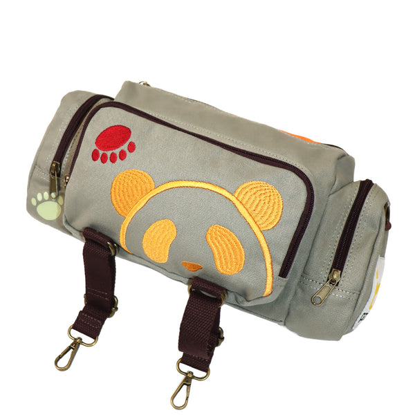 熊猫謹製 ミリタリー ドラム型 ウエストバッグ（595901 MENS/WOMENS)