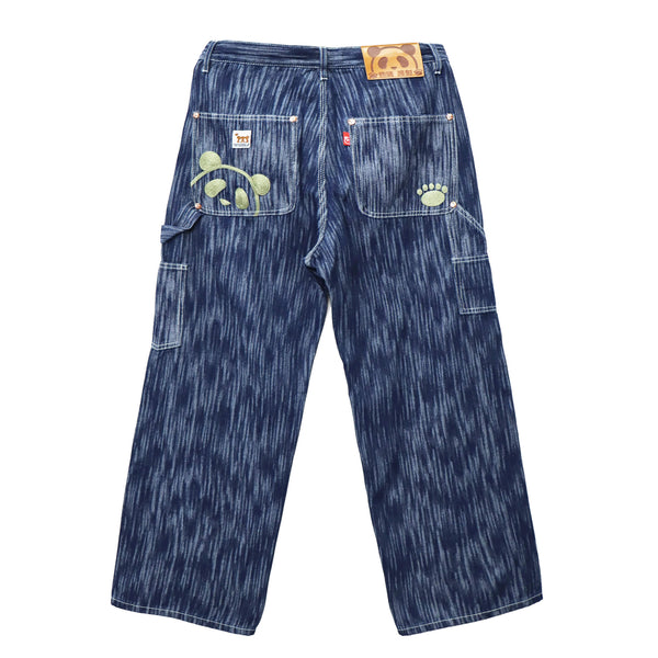 熊猫謹製 ウェーブ ジャガード ダブルニー ぺインター パンツ(595651 MENS)