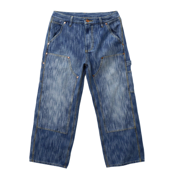 熊猫謹製 ウェーブ ジャガード ダブルニー ぺインター パンツ(595651 MENS)