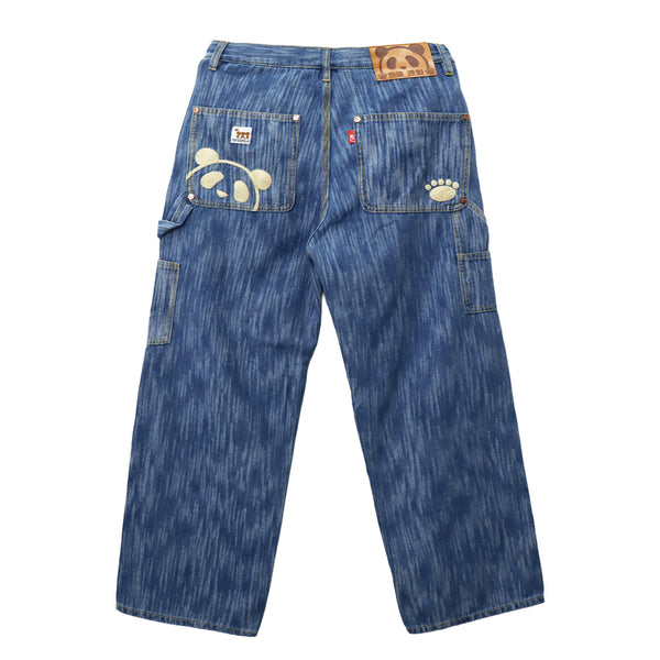 熊猫謹製 ウェーブ ジャガード ダブルニー ぺインター パンツ(595651 MENS)