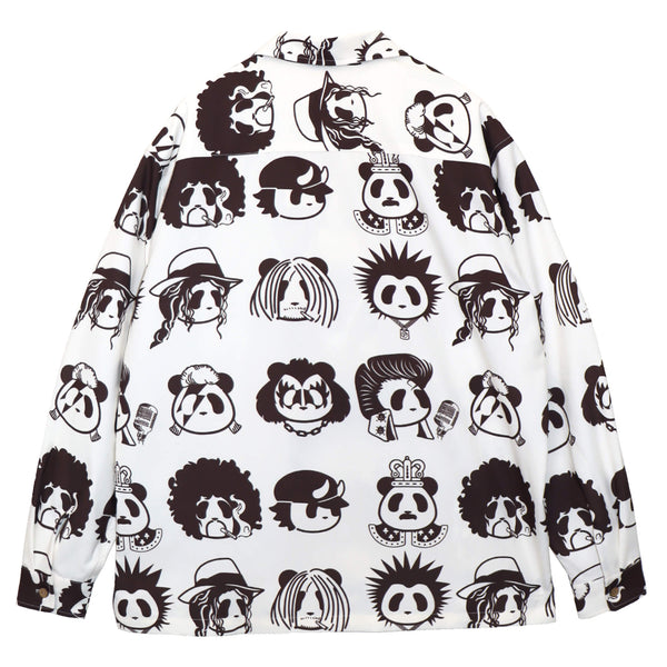 PANDIESTA ROCK STAR PANDA 総柄 オープンシャツ(595320 MENS)