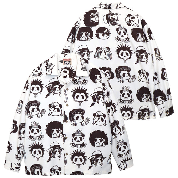 PANDIESTA ROCK STAR PANDA 総柄 オープンシャツ(595320 MENS)